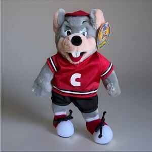 Vintage 2004 Chuck E. Cheese 12" Plush Red Baseball Uniform With Original Tag